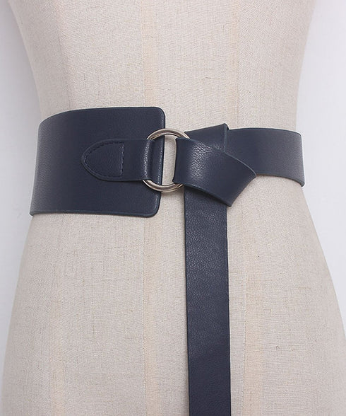 soft leather wide waist belt